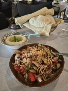 Bab Al Sharq at Nile Ritz Carlton - Fattoush and Hummus